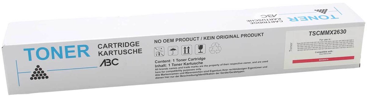 ABC huismerk Toner magenta geschikt voor Sharp MX61GTMA MX-2630N MX-2651 MX-3050 MX-3051 MX-3060 MX-3061 MX-30