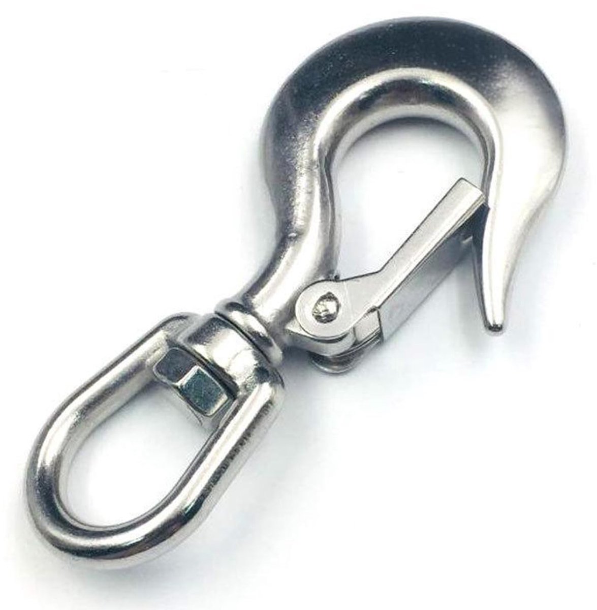 Dailygoods- Haak Draaibaar 360° - 0,35 T - Ringwervel - Draaimechanisme - Lichtgewicht 155 g - Voor Bouwplaatsen - Hefhaak