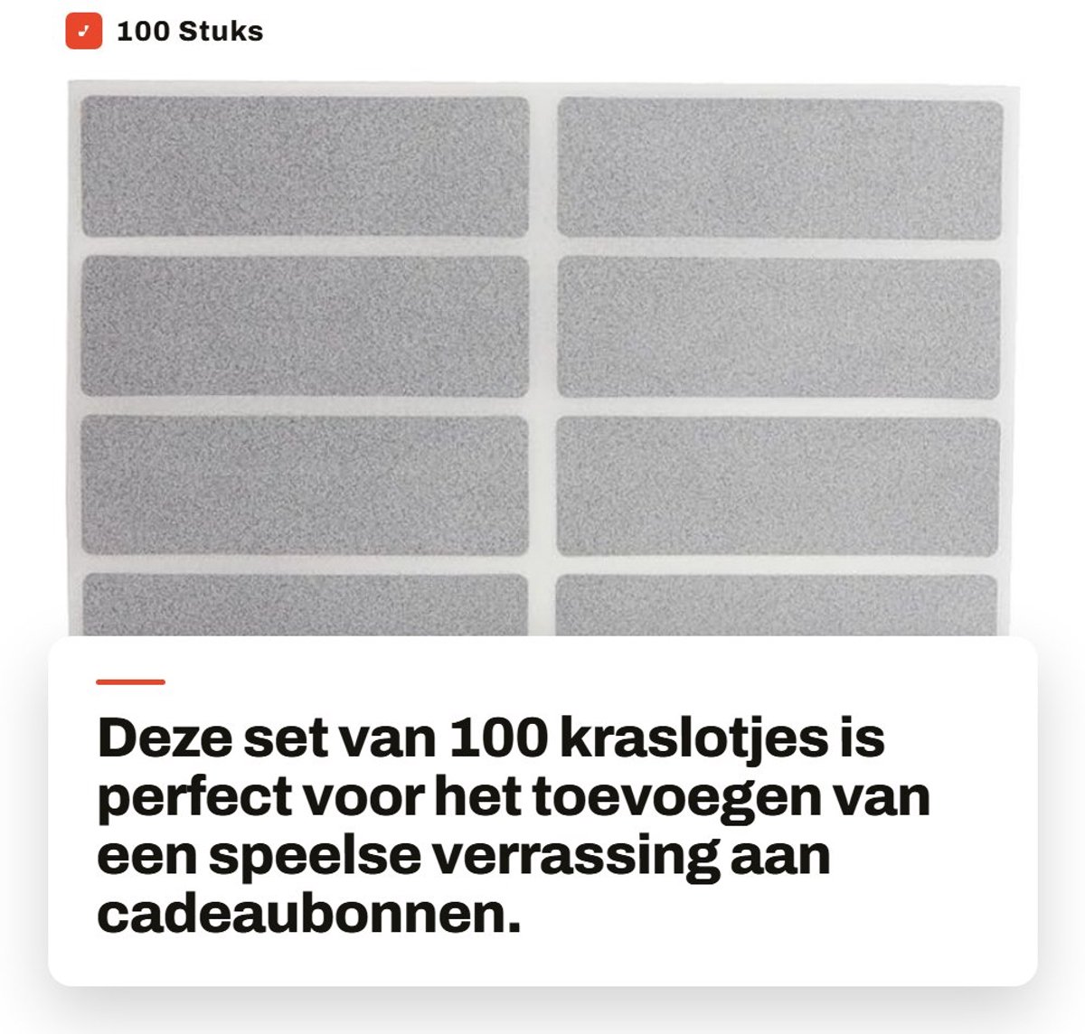 Dailygoods - 100 Stuks Kraslotjes voor Cadeaubonnen en Feestjes