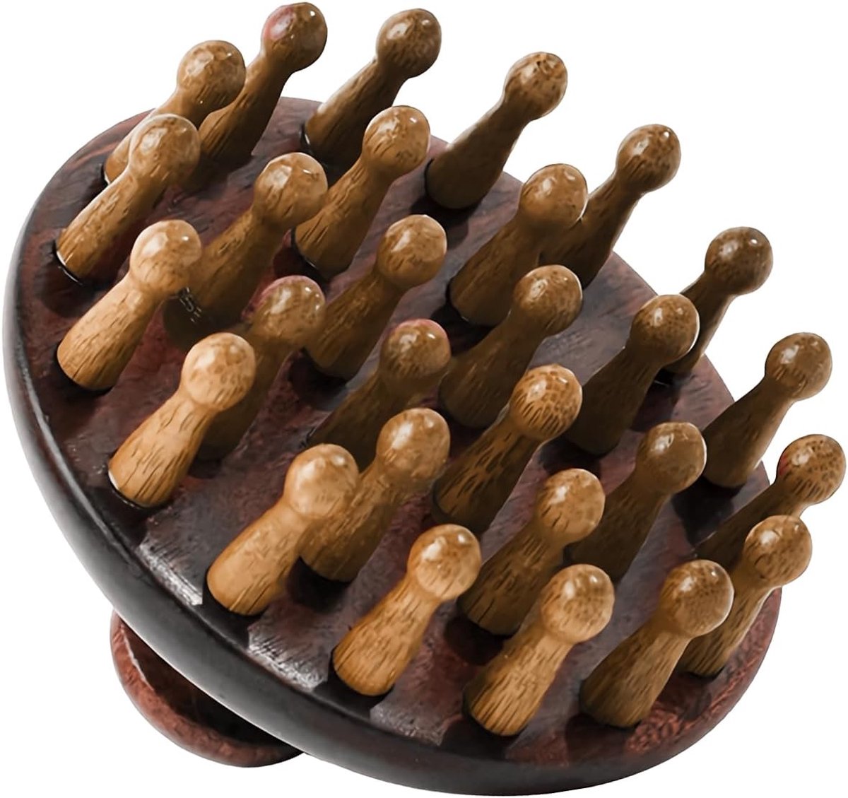 Kopfhaut Massagebürste Holz Scalp Massager Kopfmassage Bürste Massage zum Entspannen Ohne die Kopfhaut zu Verletzen Kann Schuppen Reduzieren und Das Haarwachstum Anregen