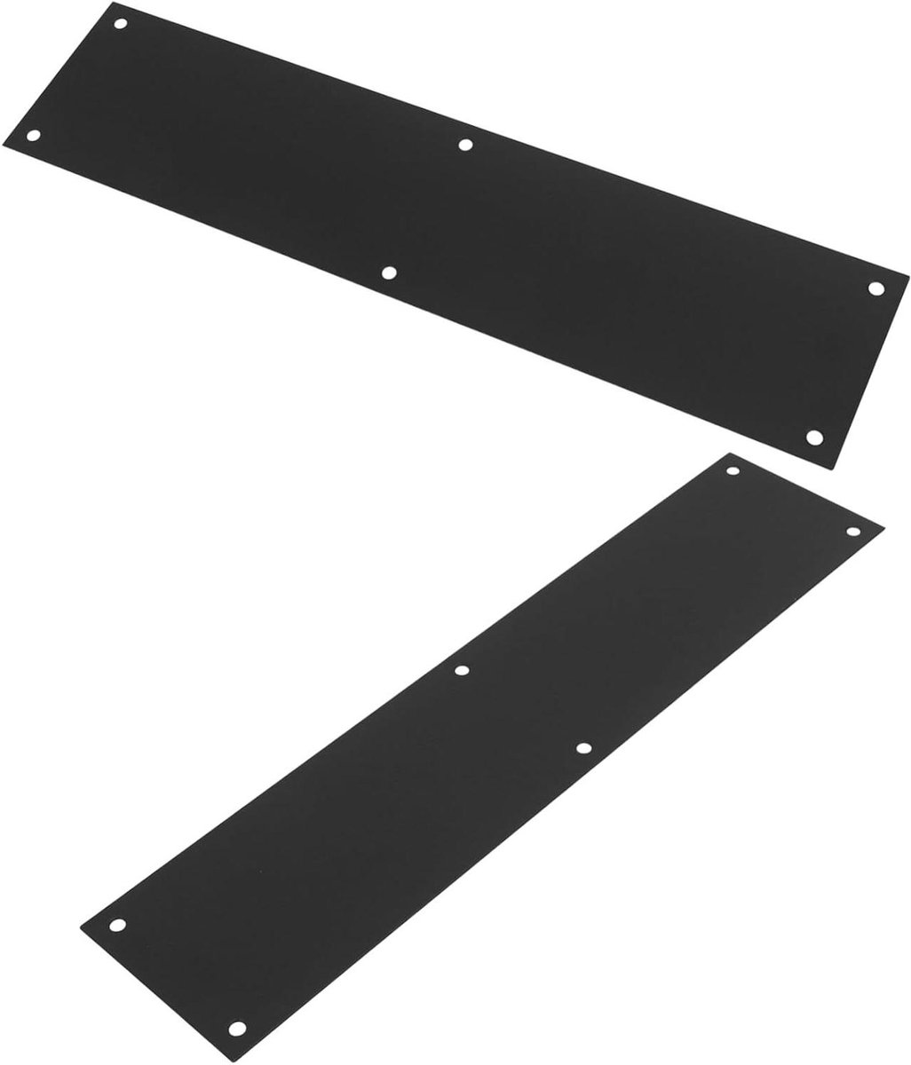 Deur Kick Plate - Deurbeschermer - Onderhoud Deur - Roestvrij Staal - 38 cm - Zwart
