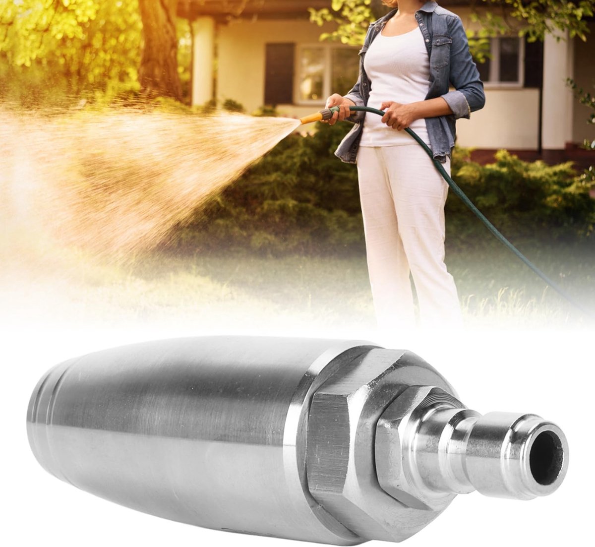 Dailygoods- Rotor Nozzle 350 Bar - Rotating Turbo Nozzle - Hogedrukreiniger - Roestvrij Staal - Spray Tip Kit - Lotus Nozzle Ontwerp - Hogedrukspuit