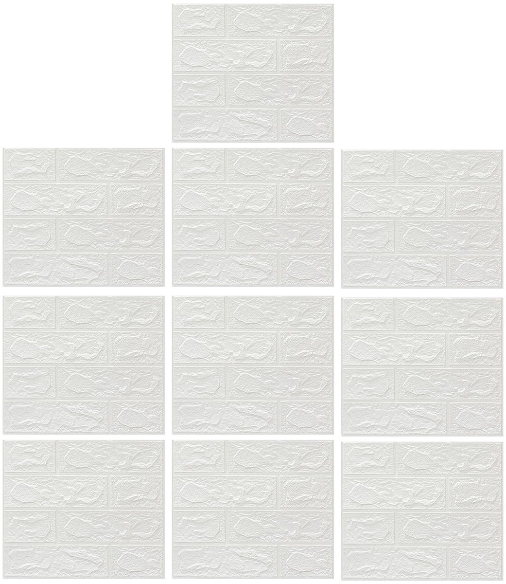 Dailygoods- Muursticker 3D wandplaat - Zelfklevend - Premium schuim - Waterdicht - Botsingsbestendig - 30 x 35 cm - Eenvoudige installatie - Wandpaneel