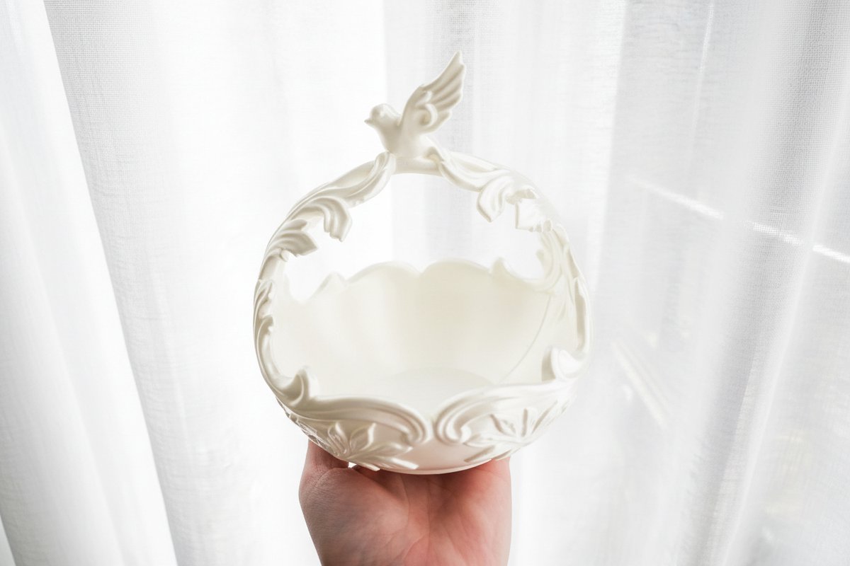 3D-geprinte Decoratieschaal met Vogel – Elegante Woondecoratie