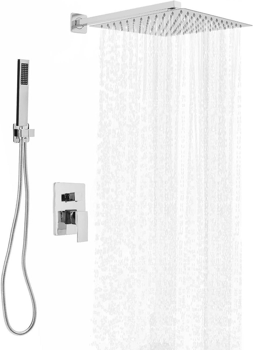 Douchesysteem Inbouw - Regendouche Set - Ontspannen Douchen - Hoogwaardig Messing RVS - 30