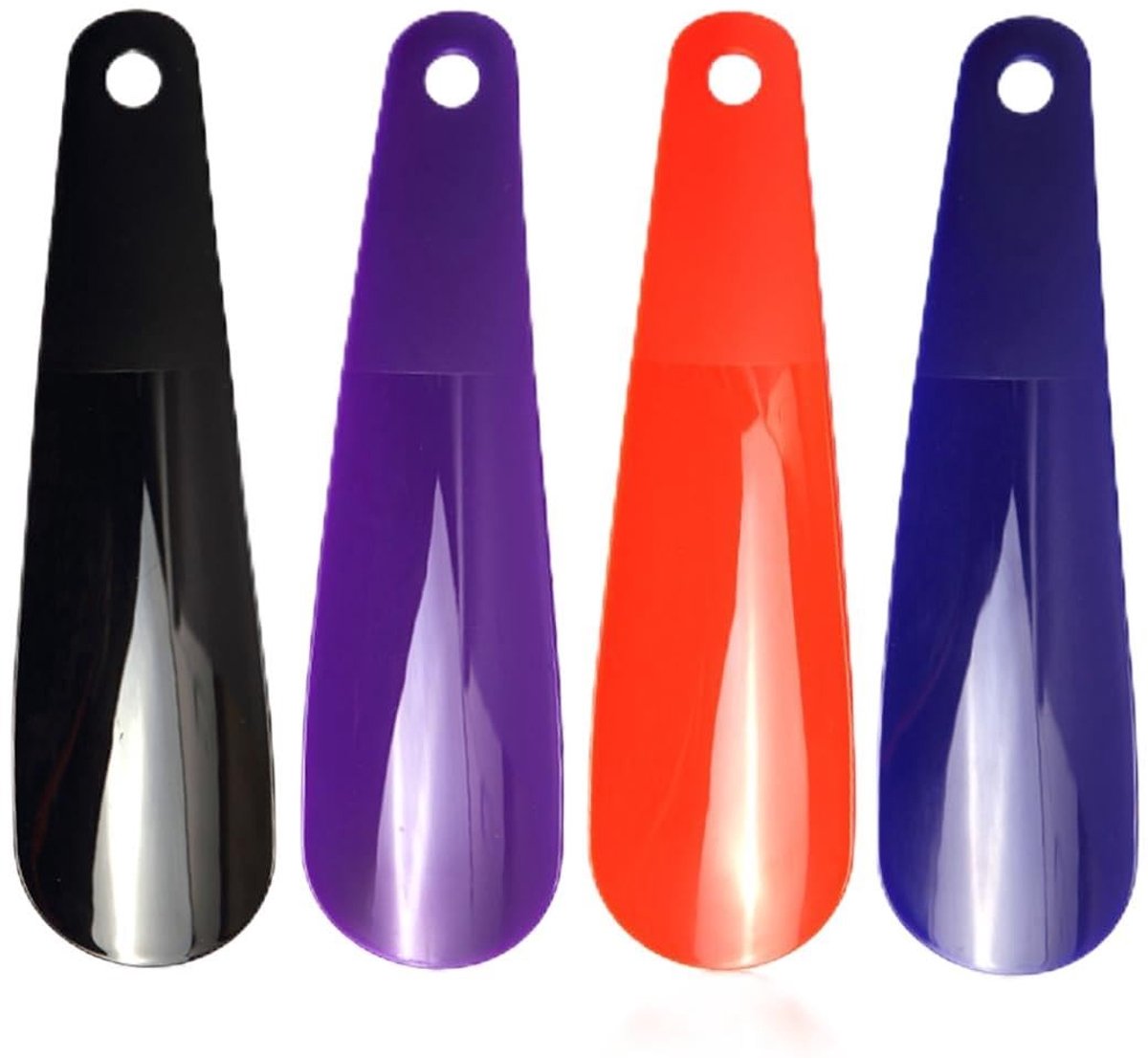 Dailygoods- Schoenlepel Set 4 Stuks - Draagbaar Ontwerp - Mini Schoenlepel - Duurzaam Plastic - Voor Alle Schoenen - 16 cm Lengte - Schoenhulp