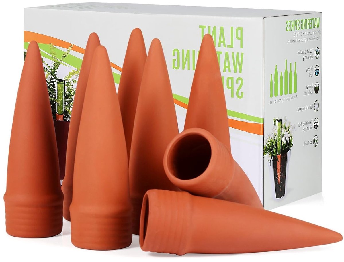 Zelfwaterende Spikes voor Planten, Automatische Drip Systemen, 8 Stuks voor Binnen en Buiten, Ideaal voor Vakantie en Tuinonderhoud