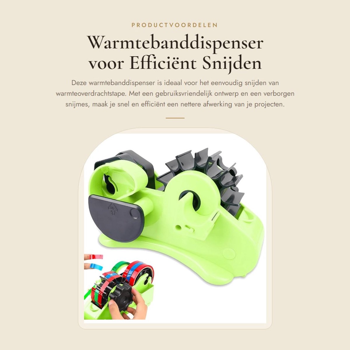 Dailygoods - Warmtebanddispenser voor Efficiënt Snijden van Tape