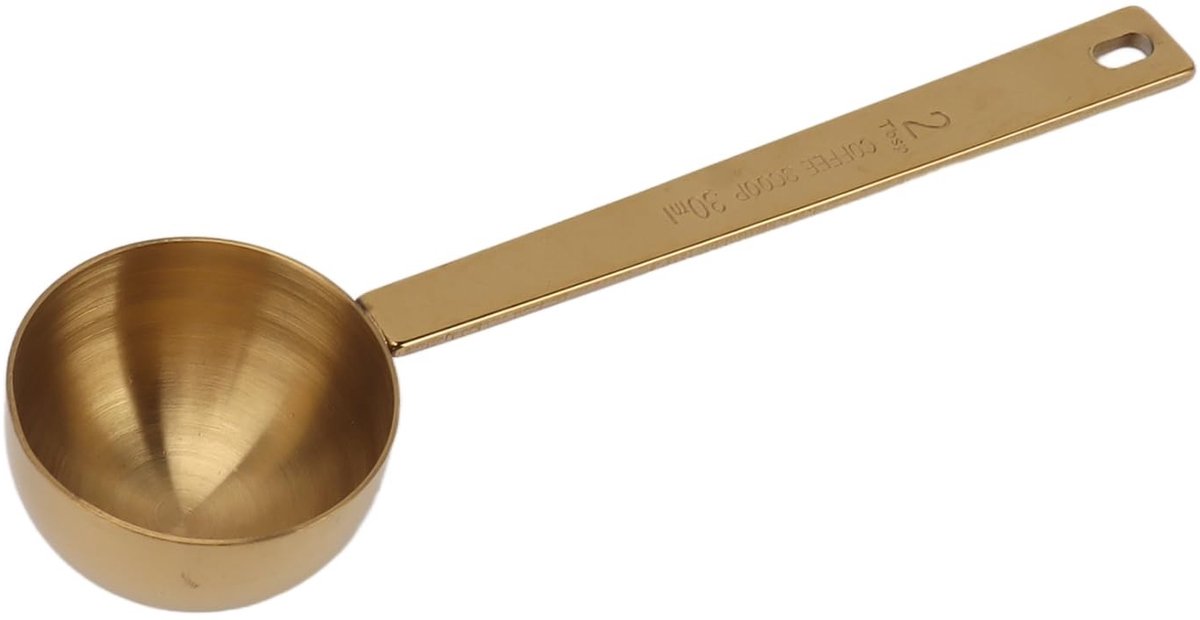 Dailygoods- Koffielepel 30ml - Roestvrij Staal - Maatlepel - Koffiemaatlepel - Eetlepel - Lang Handvat - Precisiemetingen