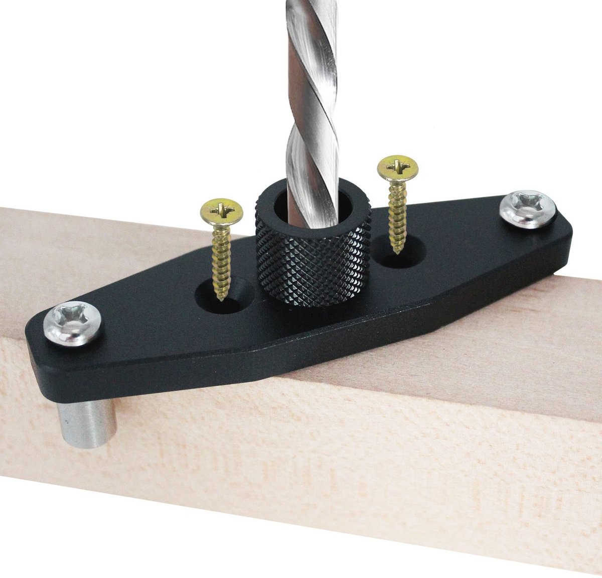 Dailygoods- Deuvelmal Zelfcentrerend - Boorgids - Houtbewerking Gereedschap - Zwevende Plank Beugel - Max. Houtdikte 3"/7,6 cm - Slijtvast Metaal - Boormal