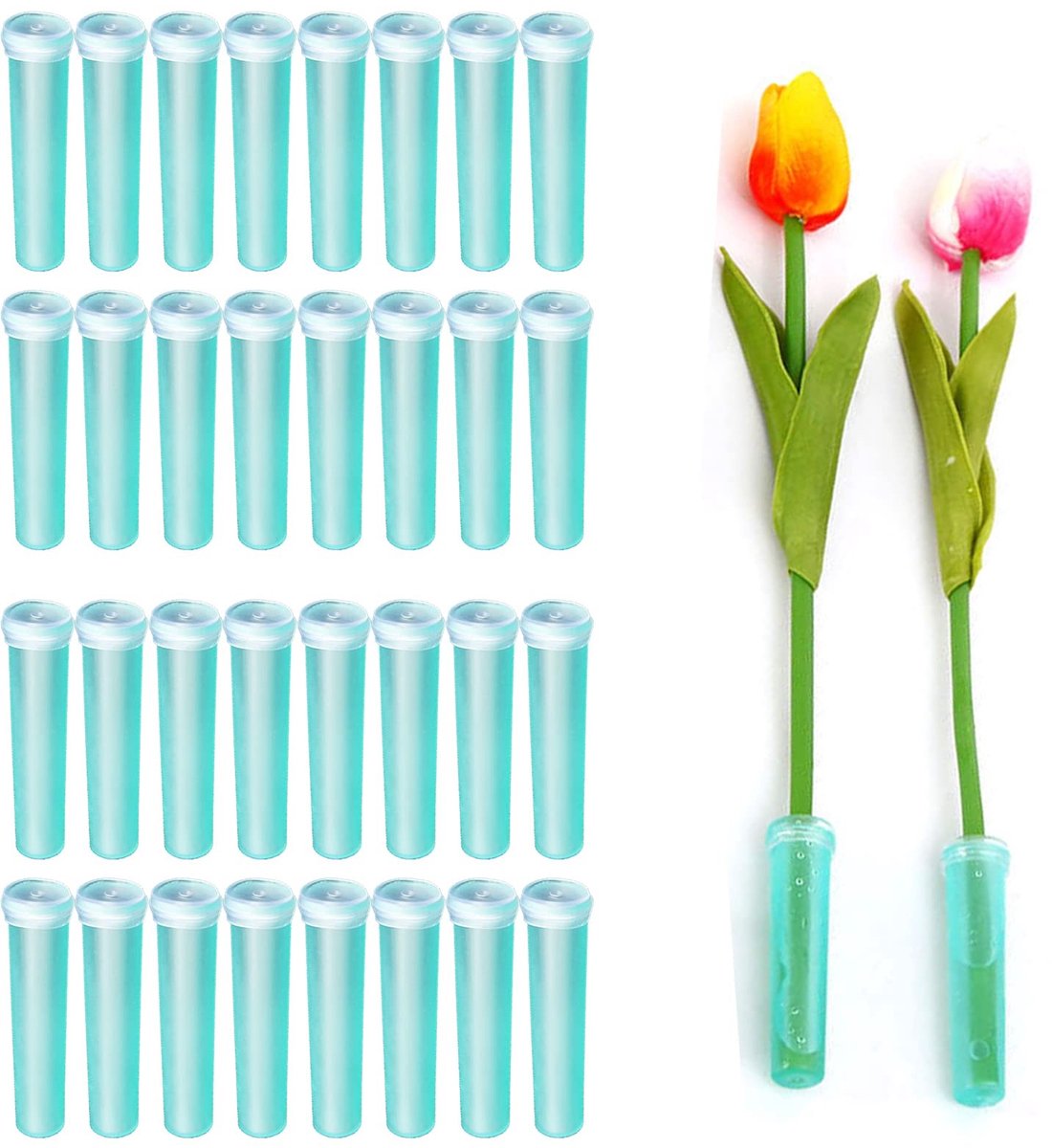 Dailygoods- Bloembuis 100 Stuks - Transparante Reageerbuis - Lekvrije Hoes - Voedingsstoff