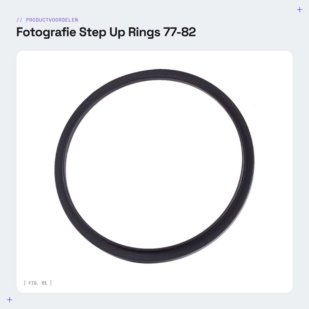 Dailygoods - Fotografie Step Up Rings - 77-82 mm - Adapterring voor DSLR/SLR Camera's - Aluminium - UV-filter - Voor cameragebruik - Geschikt voor 77m...