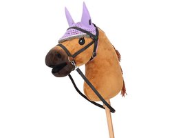 QHP - Oornetje voor Hobby Horse - Lila - One size LET OP!!! EXCL. HOBBYHORSE!!