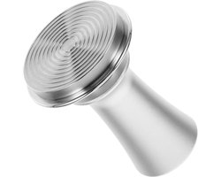 Koffie Tamper - Espresso Verdeler - Consistente Espresso - Verstelbare Intensiteit - 53mm Basis - Zilver