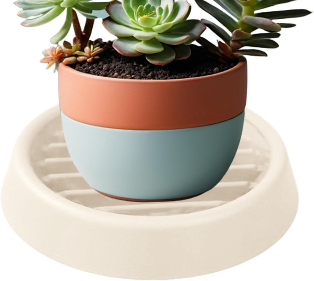 Planten Schotel - Bloempot Onderzetter - Planten Beschermen - Versterkte Stabiliteit - 155 cm Binnendiameter - Wit