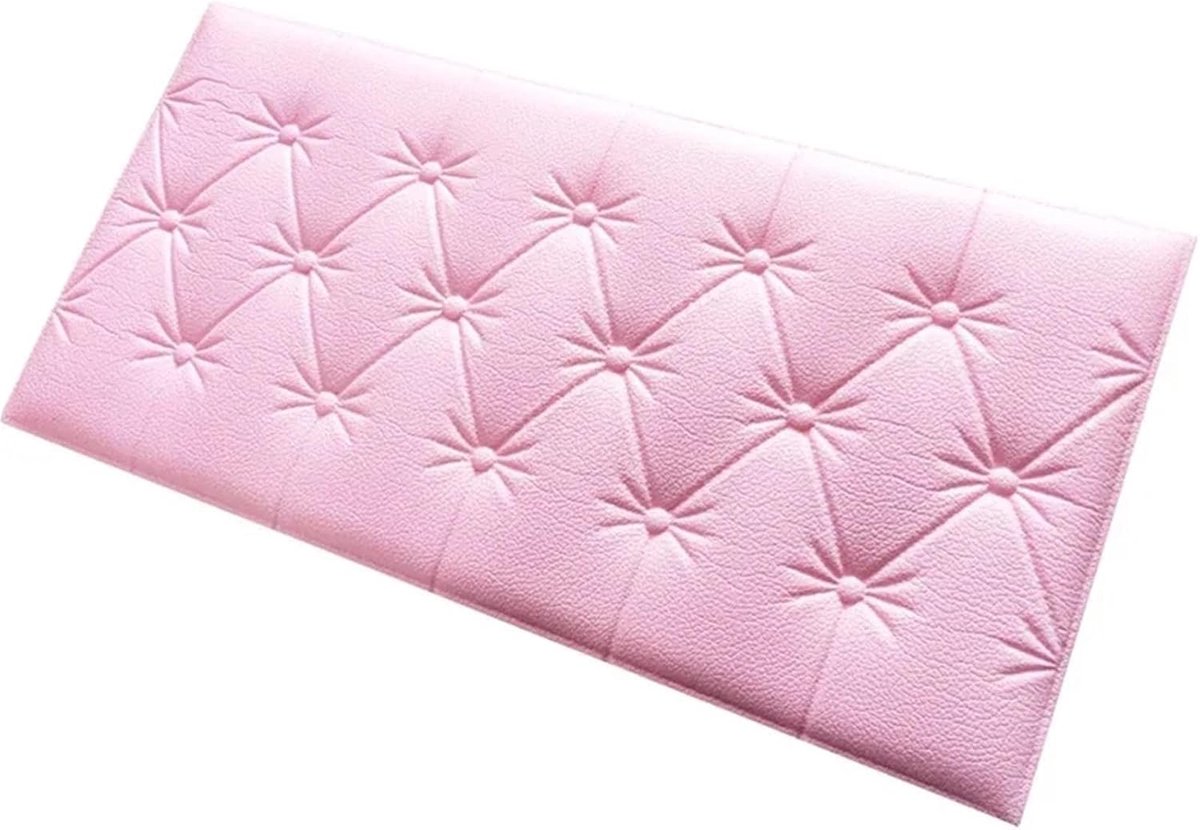Wandbekleding - Muurstickers - Kinderkamer Beveiligen - Zacht Schuimkussen - 70 x 35 cm - Roze