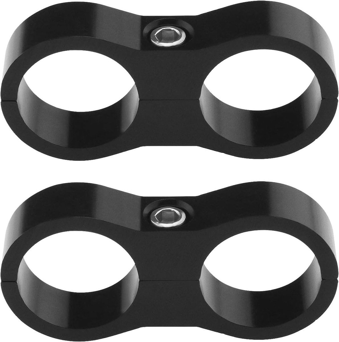 2PCS AN10 20mm Slangseparator Klem voor Brandstofslang, Olie, Remmen en Waterleidingen van Aluminium Legering
