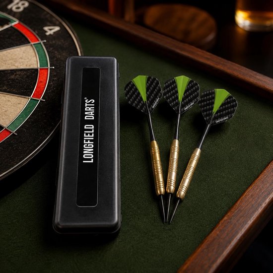 Longfield Darts Dartpijlen - setje 12x stuks - 21 grams - messing/staal/pvc - darten - pijltjes - Kinderen/volwassenen van Longfield Darts — afbeelding 2