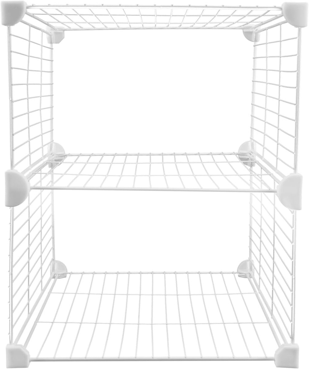 Vriezer Organizer - Koelkast Manden - Voedsel Opslag - Flexibele Indeling - 37 x 36 x 30 cm - Wit