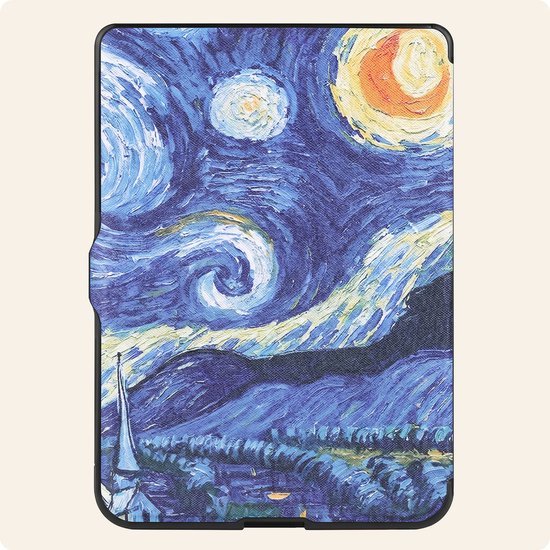 Hoesje Geschikt voor Kobo Nia Hoes Book Case Trifold - Hoes Geschikt voor Kobo Nia Hoesje Book Cover - Sterrenhemel van Hoesje  — afbeelding 5