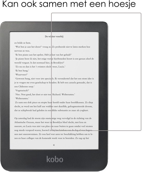 Hoes Geschikt voor Kobo Clara HD Hoesje Bookcase Cover Book Case Hoes Sleepcover Trifold Met Screenprotector - Lichtblauw — afbeelding 4
