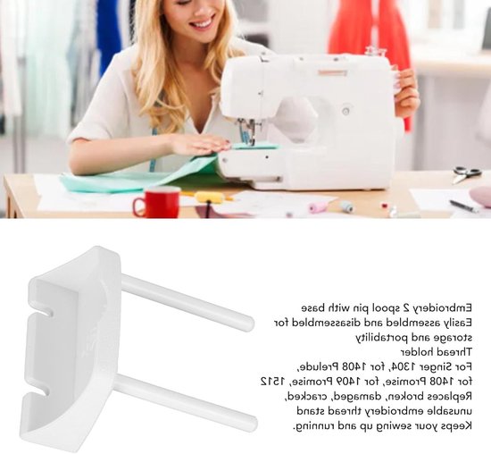 Standaard Naaimachine Spoel Draad, Borduur 2 Spoelpen met Basis Vervanging voor Diverse Naaimachinemodellen — afbeelding 2