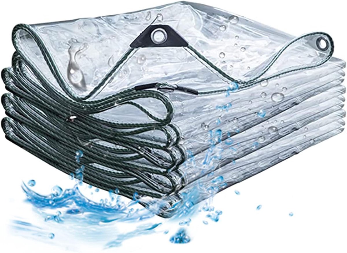 Waterdichte Tarp - Afdekzeil - Tuin Beschermen - Hoge Transparantie - 5x10ft - Transparant
