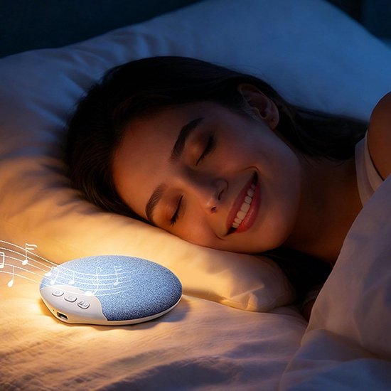 Draagbare Luidspreker - Slaap Speaker - Ontspannen Slapen - Automatische Uitschakeltimer - Slechts 1 cm Dik - Wit — afbeelding 4