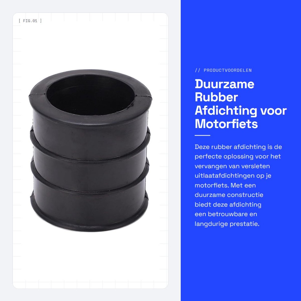 Dailygoods- Rubber Afdichting Duurzaam - Uitlaat Pakking - Zwarte Rubber Afdichting - Directe Vervanging - Goede Duurzaamheid - Uitlaatpakking