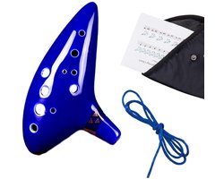Dailygoods- Ocarina 12-gats Alto C - Keramisch Muziekinstrument - Tri-Force Symbool - Duurzaam Ontwerp - Ideaal Cadeau voor Kinderen