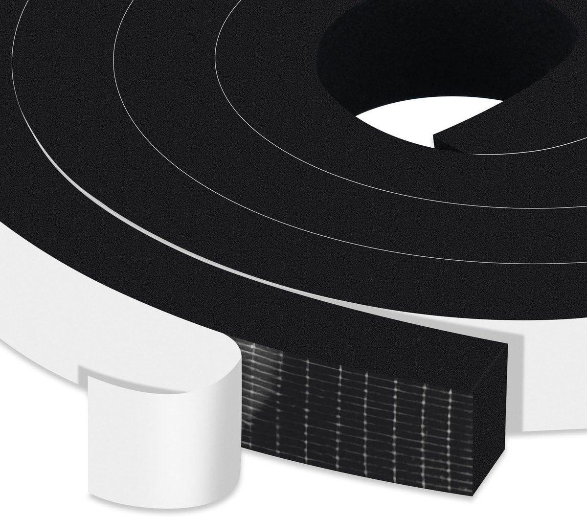 Dailygoods- Foam Tape Hoge Dichtheid - Zelfklevende Tochtstrip - Geluiddichte Afdichting - Schokbestendig - Isolatieband 25mm x 20mm - Isolatietape