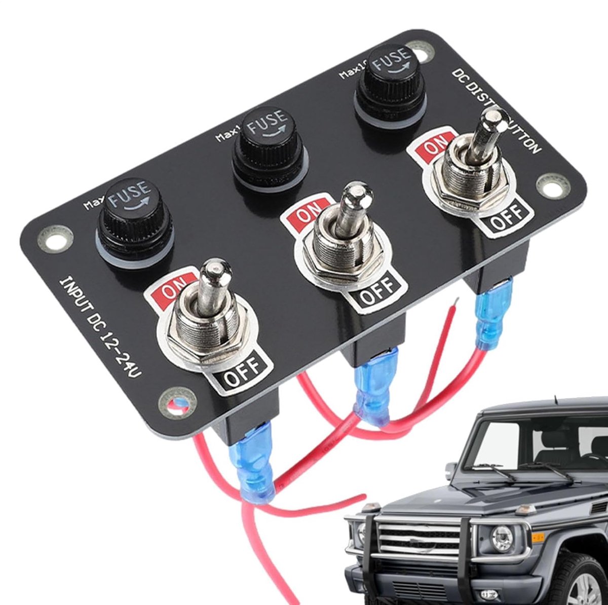 Tuimelpaneel - Schakelpaneel - Elektronica Besturen - IP65 Waterdicht - 12/24V Systemen - Zwart