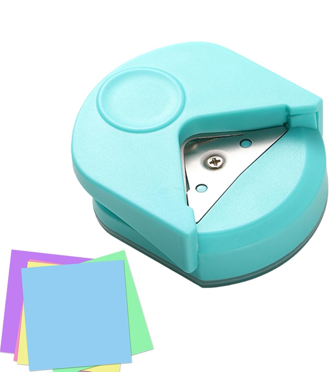 Hoekronde Pons - Randsnijder Stans - Papier Bewerken - 4mm Gladde Straal - Compact Lichtgewicht - Blauw
