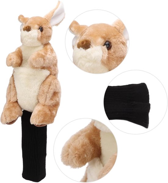 Kangoeroe Headcover - Golf Club Cover - Golf Club Bescherming - Zacht Pluche Materiaal — afbeelding 3