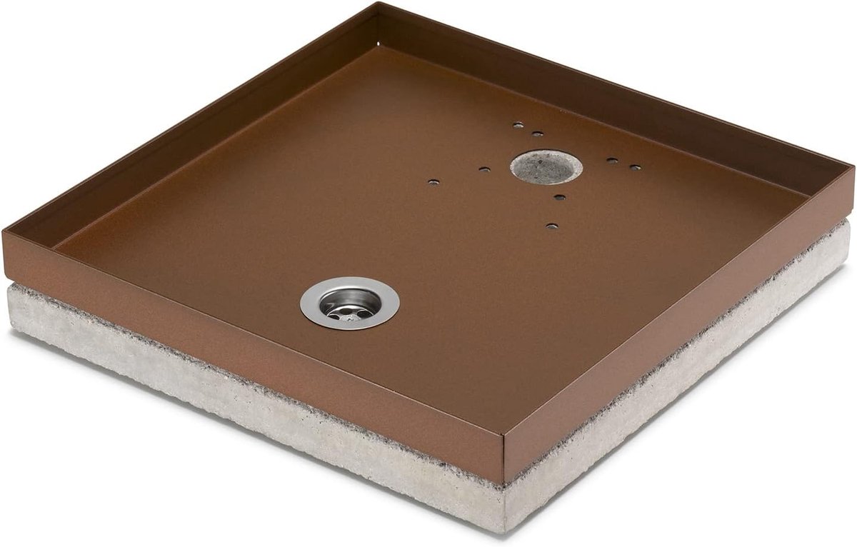 Kiezelbak Fontein - Waterpartij Bak - Decoratieve Tuin - Met Cement Basis - 40 x 40 cm - G