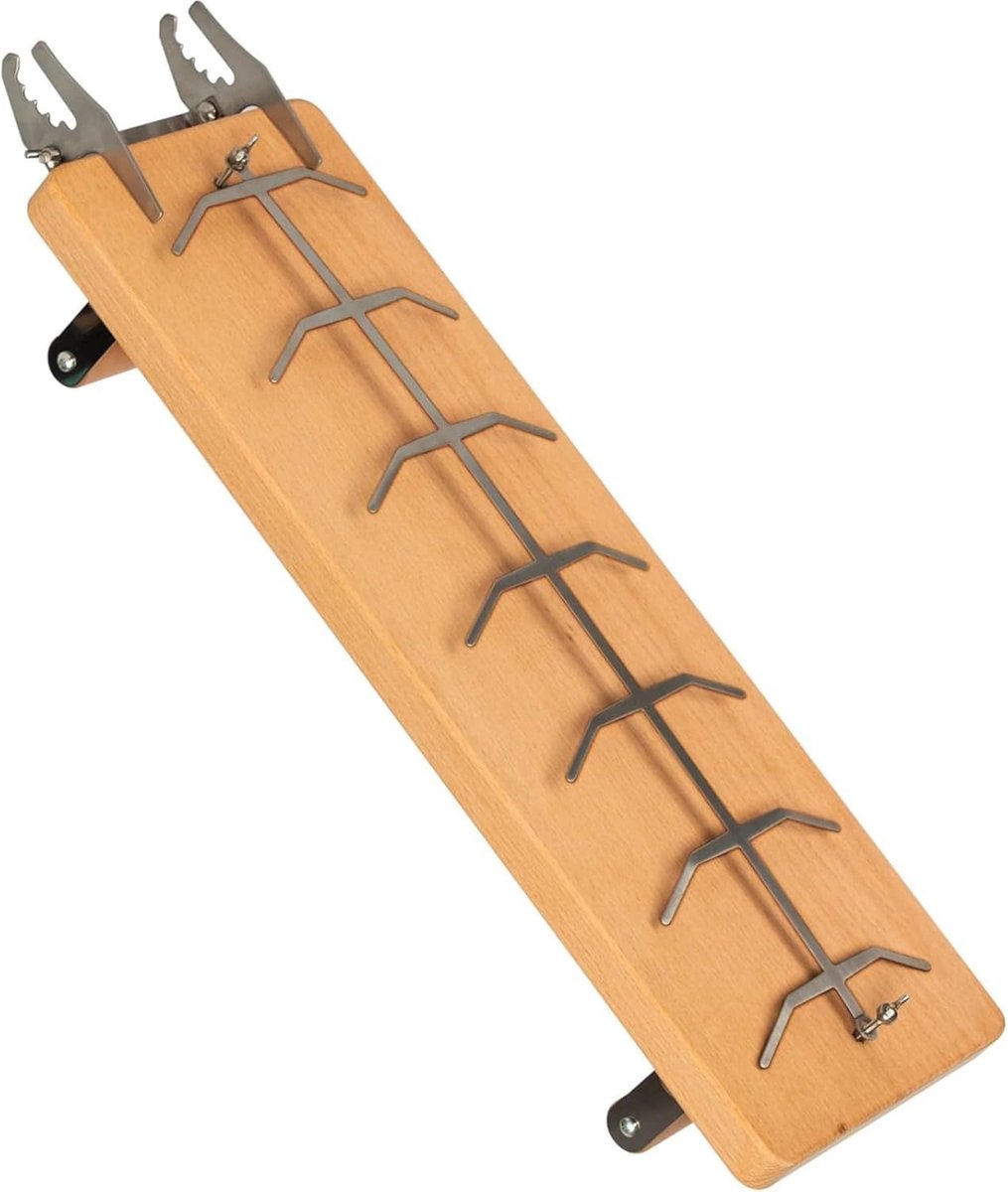 Vis Grillrek Zalm Houder Buiten Koken Opvouwbaar Handvat 52 cm Zilverkleurig