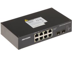 Hikvision DS-3T0510HP-E/HS Serie - 8-Poorts SFP Switch - PoE Ondersteuning - DIN-Montage