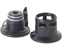 Opblaasboot Ventielen - Kajak Onderdelen - Watersport Accessoires - Rationeel Opblaassysteem - 8 Gaten - Zwart