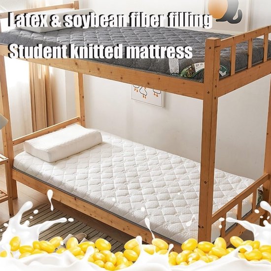 Japanse Futon Matras - Vloer Matras - Comfortabel Slapen - Ademend Latex Materiaal - 200x220cm - Wit — afbeelding 4