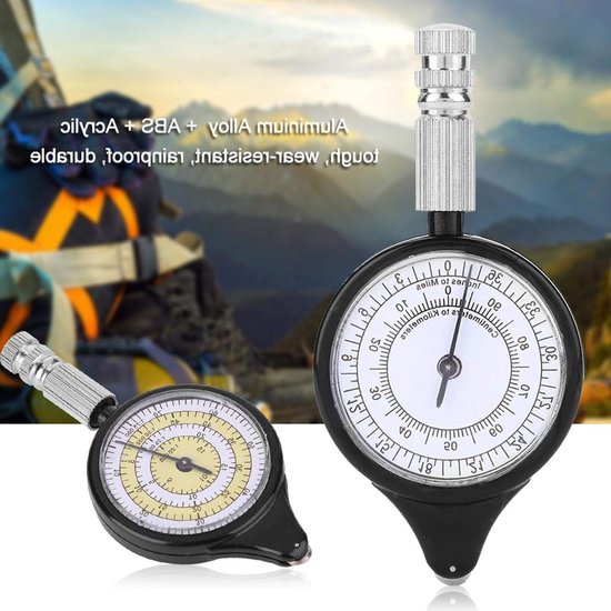 Duurzame en lichtgewicht kaartmeter voor outdoor activiteiten met een robuuste plastic behuizing en nauwkeurige metingen — afbeelding 5