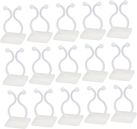 Plantenclips - Klimplantsteunen Muur - Planten Ondersteunen - Zelfklevend Hars - 2 cm - Wit
