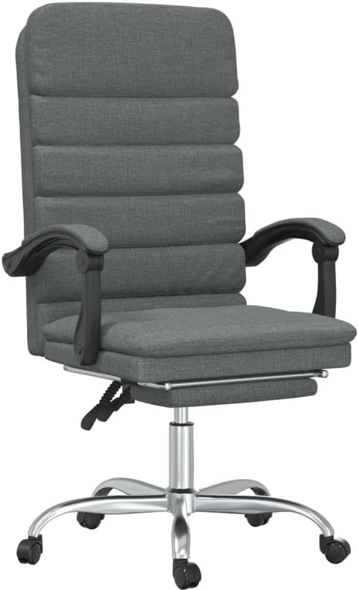 Bureaustoel Massage - Ergonomische stoel - Ontspannen werken - Verstelbare rugleuning - Max 110 kg - Donkergrijs