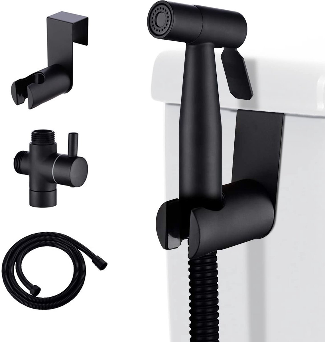 Dailygoods- Bidet Sproeiset Hoogwaardig Roestvrij Staal - Handsproeier - Wc-bevestiging - Hygiënisch - Persoonlijke Hygiëne - Stijlvol Ontwerp - Wc-sproeier