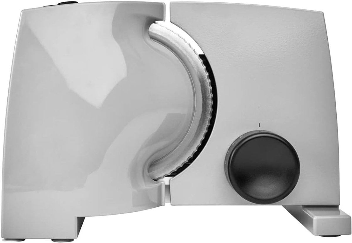 QORA® Vleessnijmachine - Snijmachine Allessnijder - Vlees Snijmachine voor Thuis - Grijs - 33cm x 21cm x 23cm