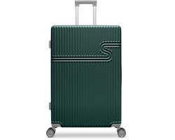 BHPPY Koffer groot 76 × 51 × 28 cm - Reiskoffer met wielen - TSA Slot - 86L - Signature koffer Jungle Green