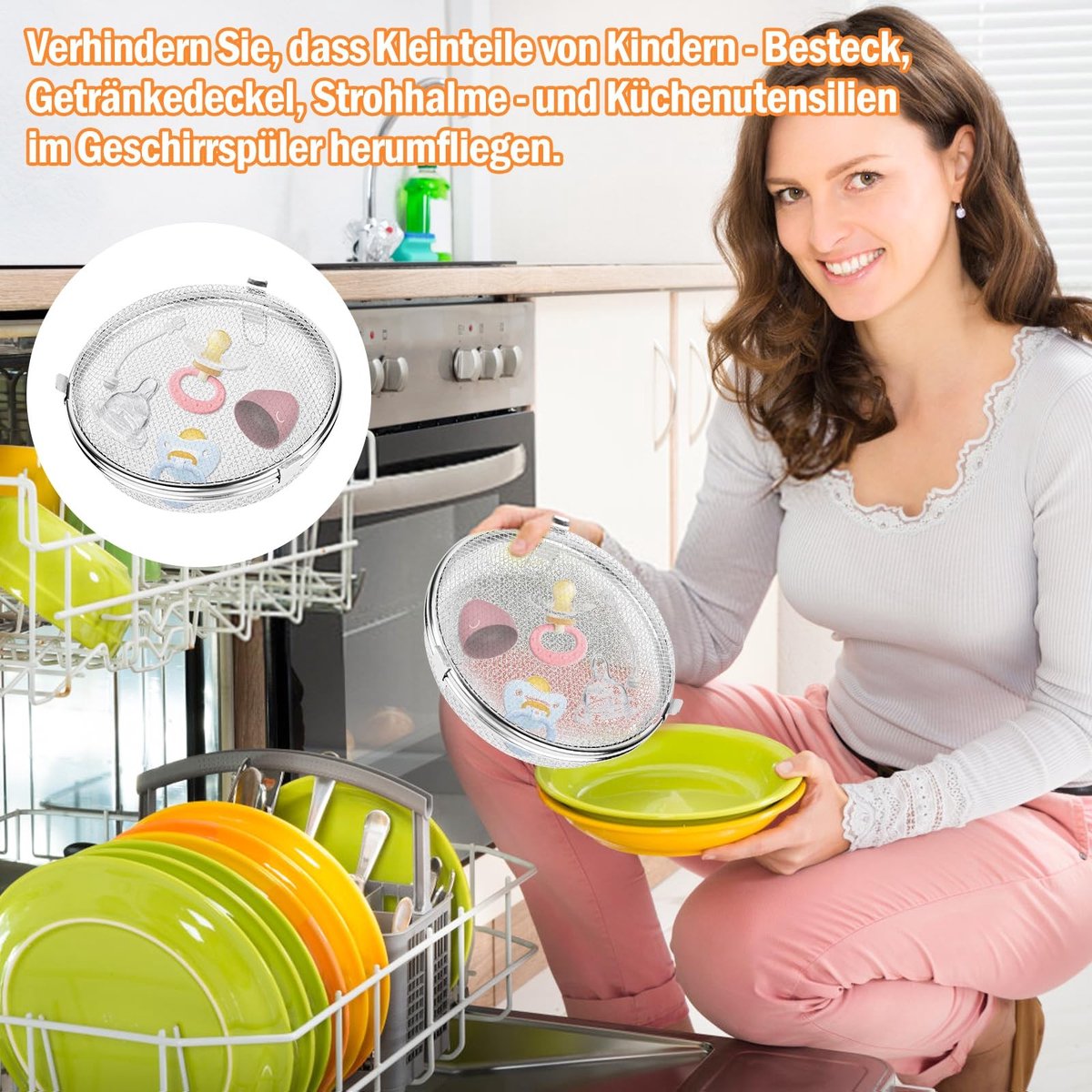Dailygoods- Vaatwasmand Robuuste Constructie - Afdruipmand - Vaatwasmandje - Bestekhouder - Geschikt voor Kleine Onderdelen - Roestvrij Staal - Afwasmand