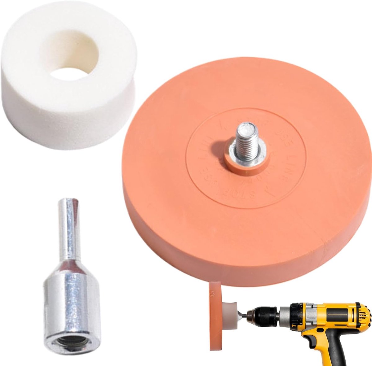 Gumschijf - Stickerverwijderaar - Auto reinigen - Niet-destructief - 10 cm - Grijs