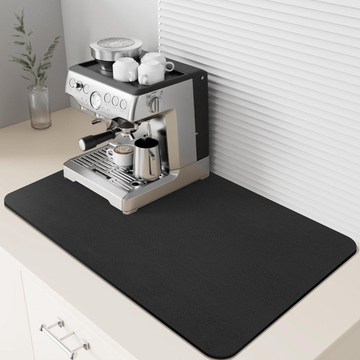 Dailygoods- Koffiemat Antislip - Absorberende Droogmat - Rubber Achterkant - Vlekbestendig - 40 x 50 cm - Duurzaam PU-Materiaal