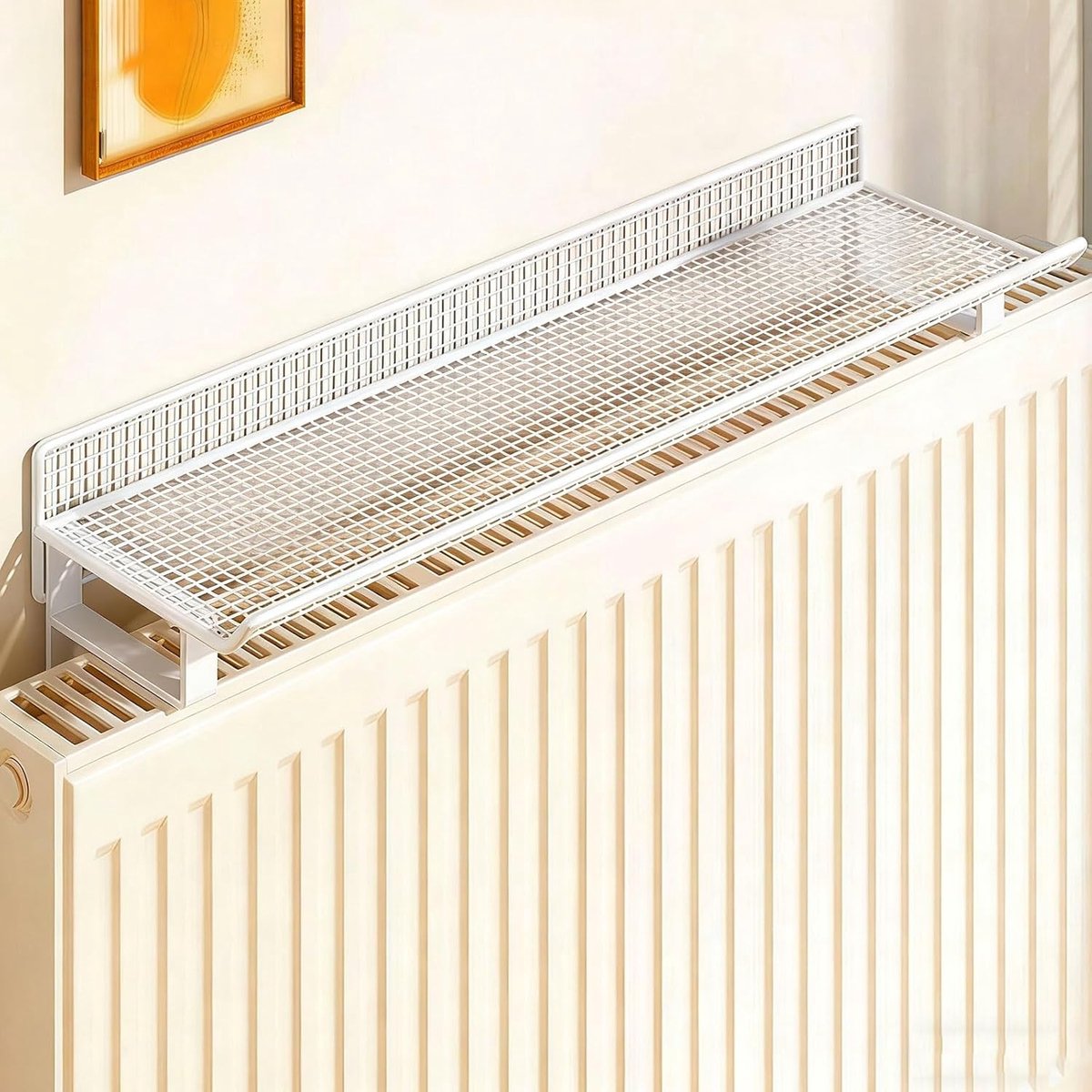 Radiator Plank - Opbergrek Metaal - Extra Opbergruimte - Boorvrije Montage - 60x16x20cm - 