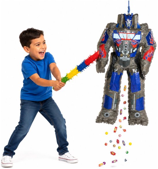 Verjaardag Pinata - Robot transformers - 60 x 29 cm - kinderen - vullen en kapot slaan - papier